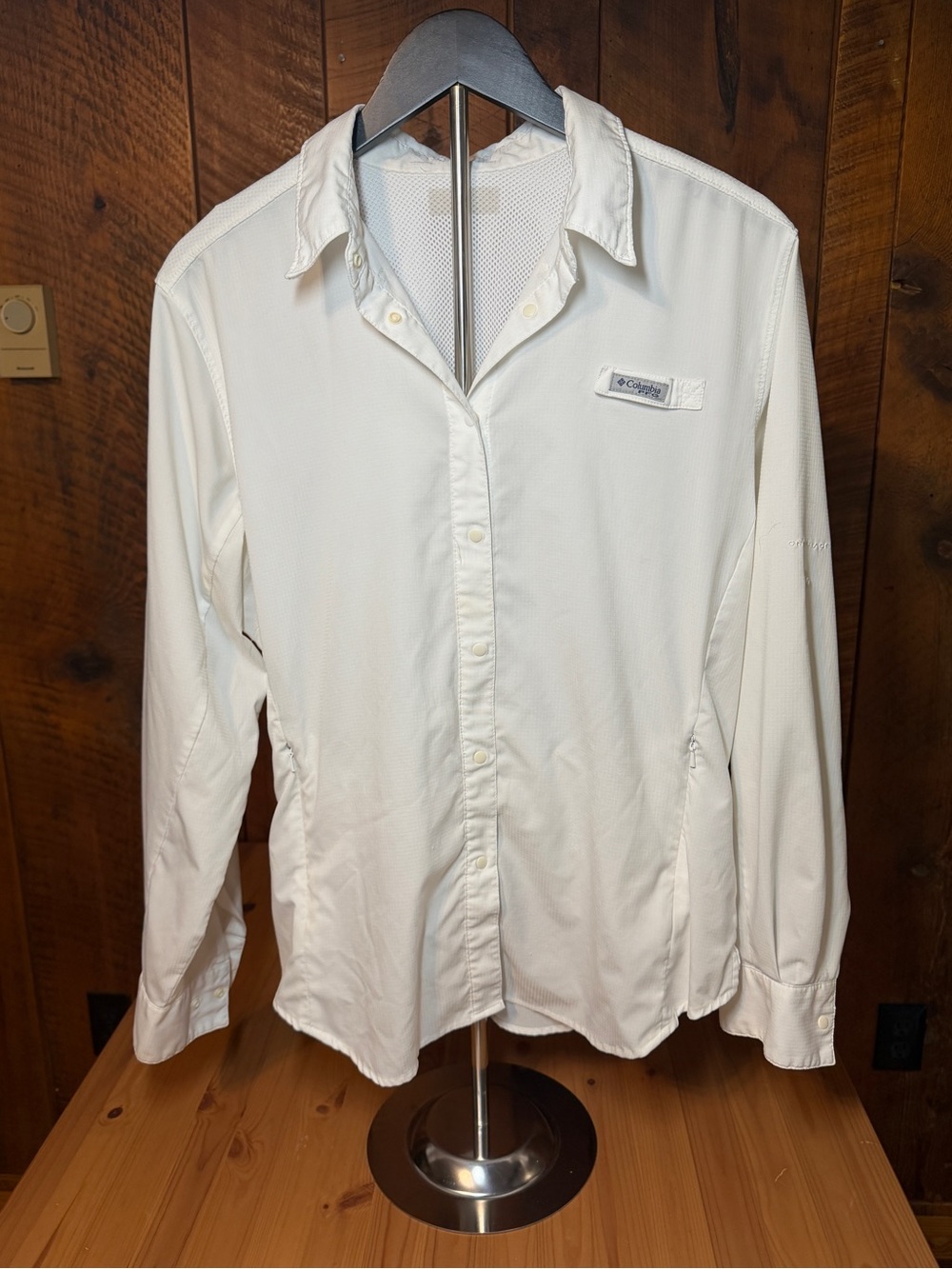 Columbia PFG Tamiami II White Long Sleeve Vented Fishing Utility Shirt S
